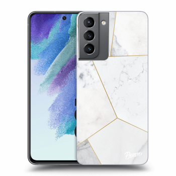 Hülle für Samsung Galaxy S21 FE 5G - White tile