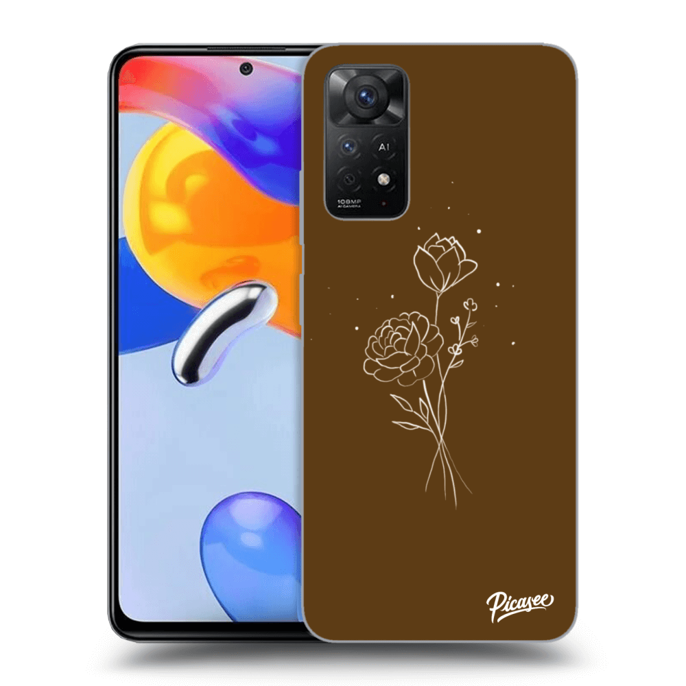Picasee ULTIMATE CASE für Xiaomi Redmi Note 11 Pro 5G - Brown flowers
