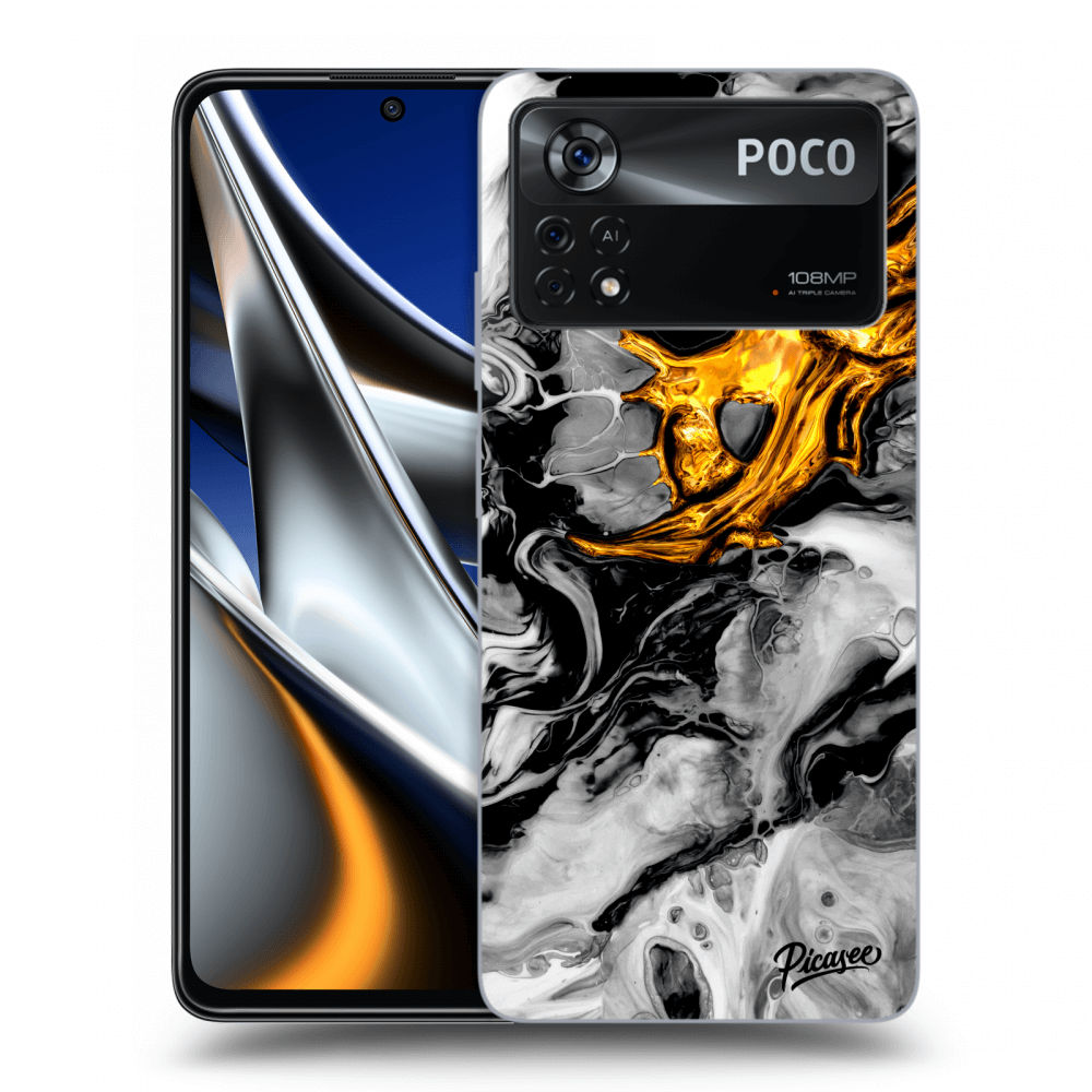 Picasee ULTIMATE CASE für Xiaomi Poco X4 Pro 5G - Black Gold 2