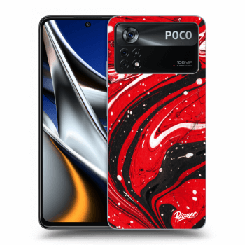 Hülle für Xiaomi Poco X4 Pro 5G - Red black