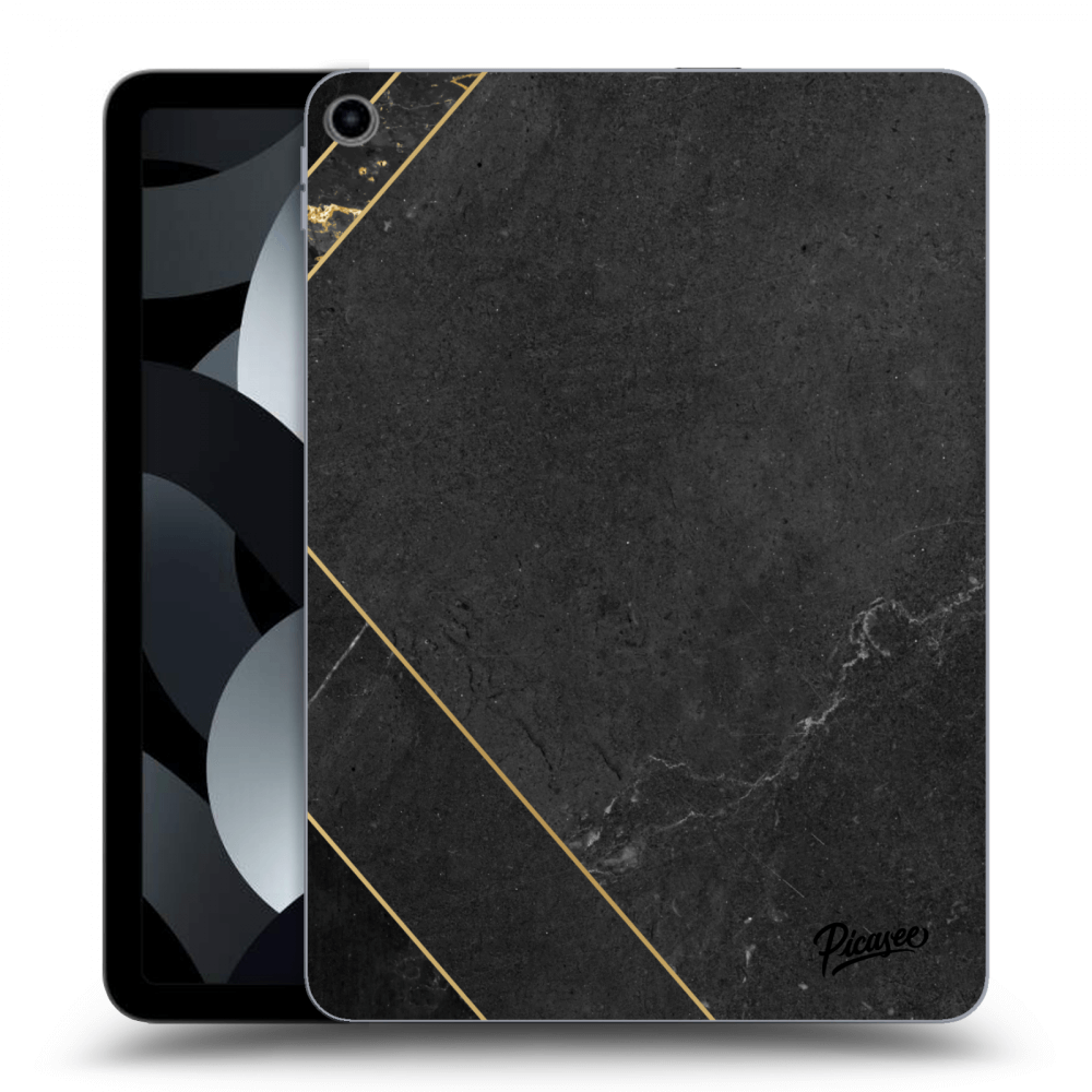 Picasee Schwarze Silikonhülle für Apple iPad Air 5 10.9" 2022 - Black tile