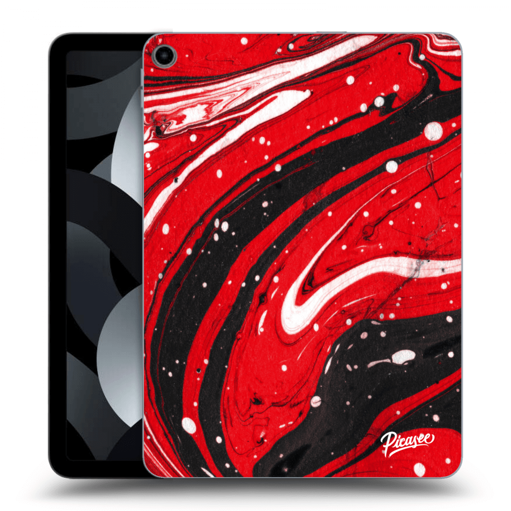 Picasee transparente Silikonhülle für Apple iPad Air 5 10.9" 2022 - Red black