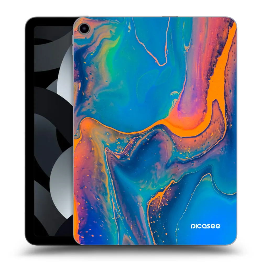 Picasee transparente Silikonhülle für Apple iPad Air 5 10.9" 2022 - Rainbow