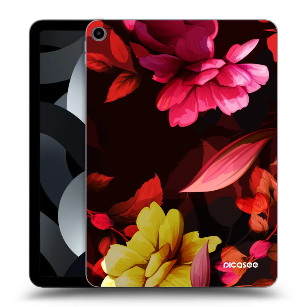 Picasee transparente Silikonhülle für Apple iPad Air 5 10.9" 2022 - Dark Peonny