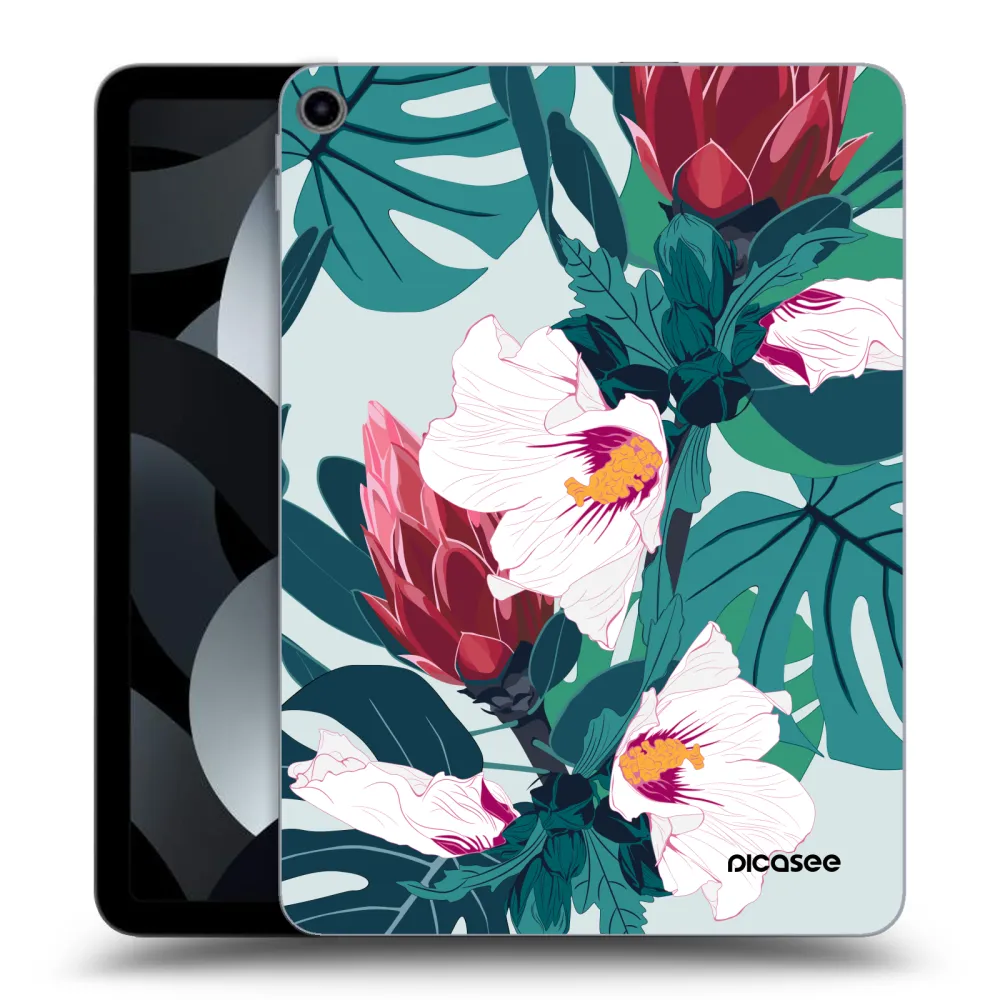 Picasee transparente Silikonhülle für Apple iPad Air 5 10.9" 2022 - Rhododendron