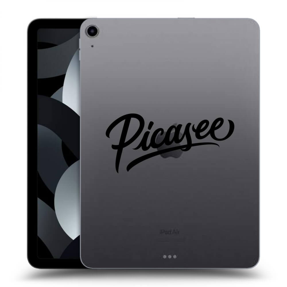 Picasee transparente Silikonhülle für Apple iPad Air 5 10.9" 2022 - Picasee - old logo - black