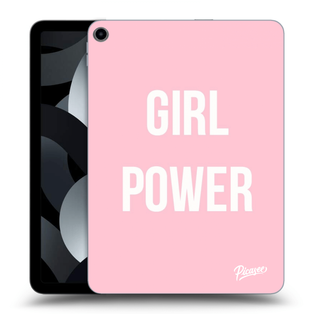 Picasee Schwarze Silikonhülle für Apple iPad Air 5 10.9" 2022 - Girl power