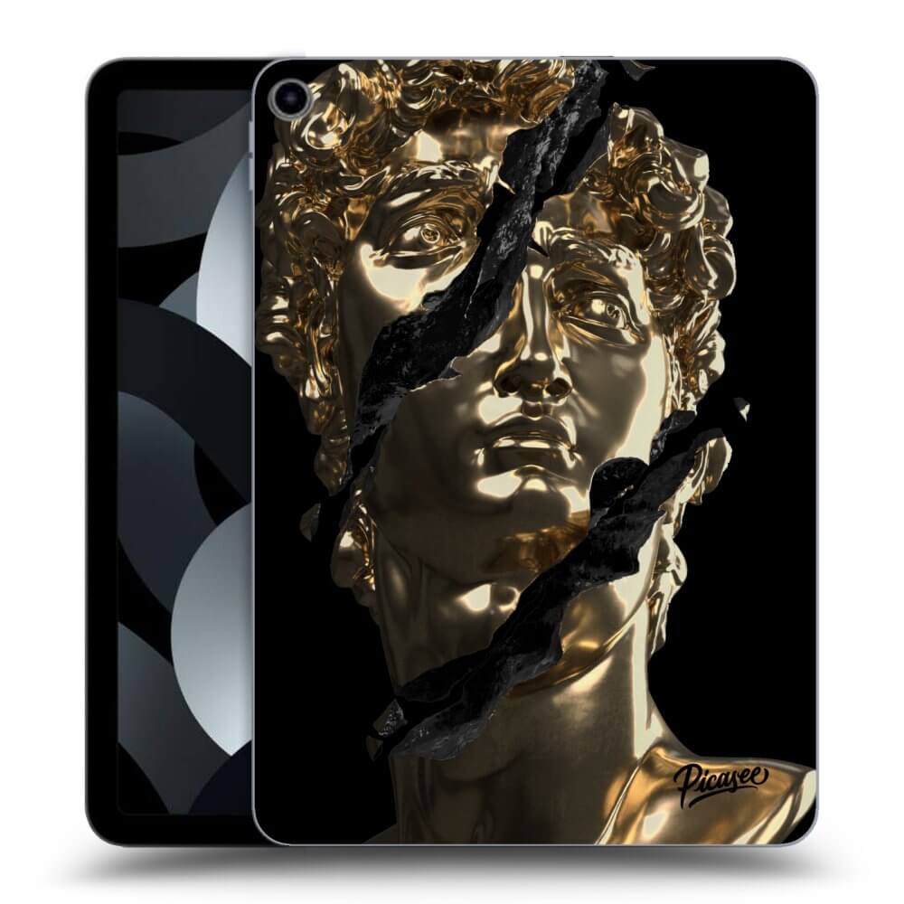 Picasee Schwarze Silikonhülle für Apple iPad Air 5 10.9" 2022 - Golder
