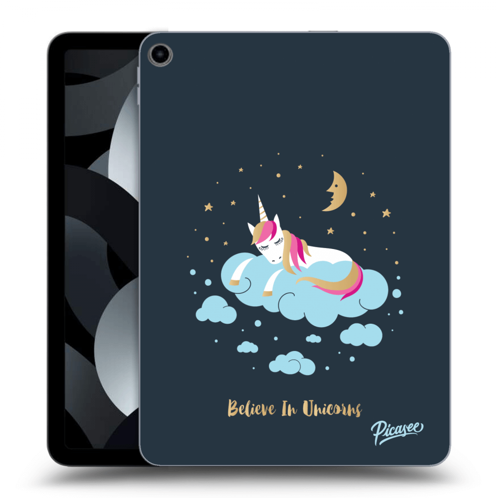 Picasee transparente Silikonhülle für Apple iPad Air 5 10.9" 2022 - Believe In Unicorns