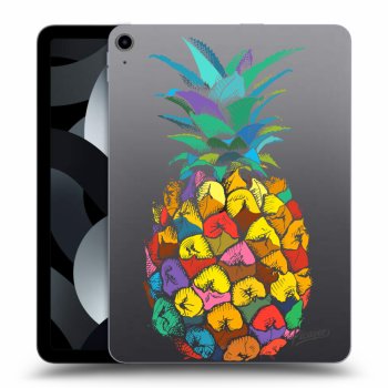Picasee transparente Silikonhülle für Apple iPad Air 5 10.9" 2022 - Pineapple