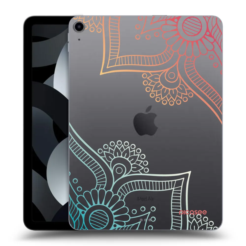 Picasee transparente Silikonhülle für Apple iPad Air 5 10.9" 2022 - Blumenmuster
