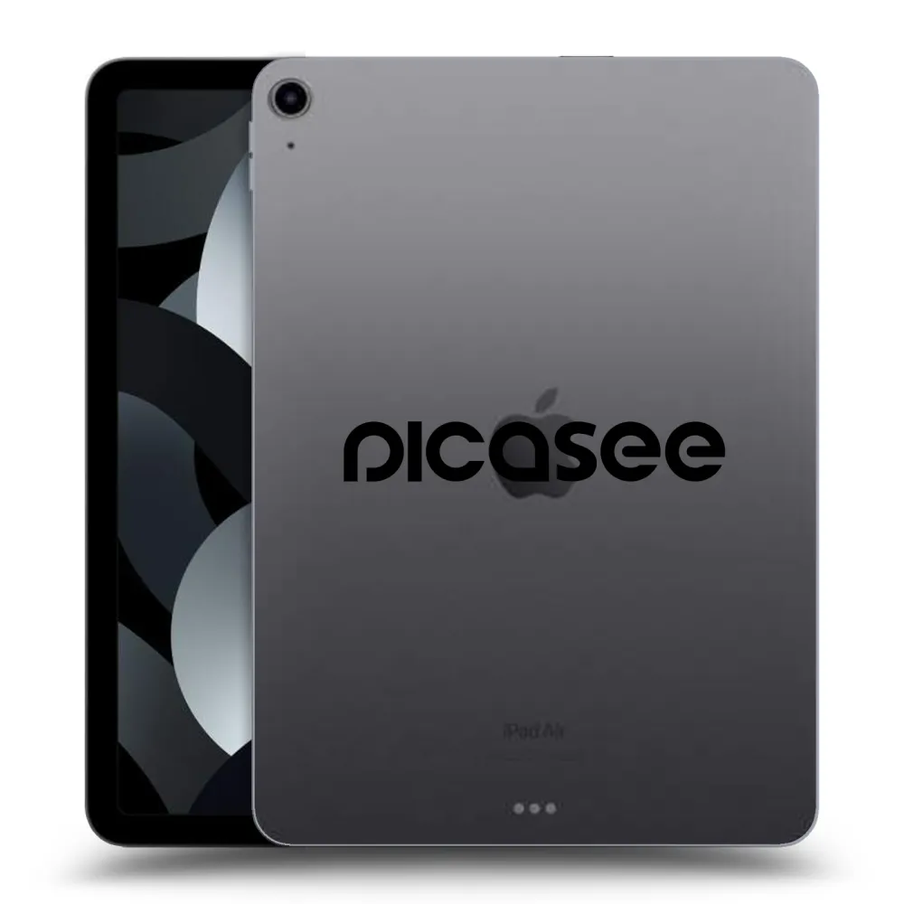 Picasee transparente Silikonhülle für Apple iPad Air 5 10.9" 2022 - Picasee - new logo - black
