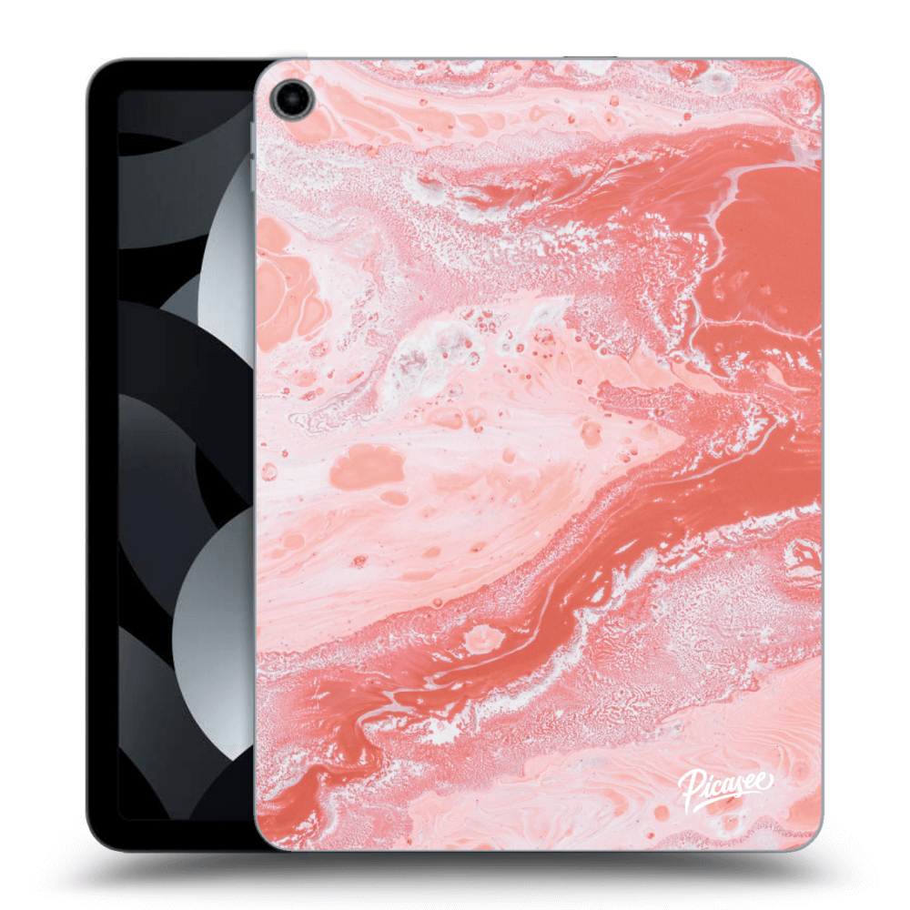 Picasee transparente Silikonhülle für Apple iPad Air 5 10.9" 2022 - Red liquid