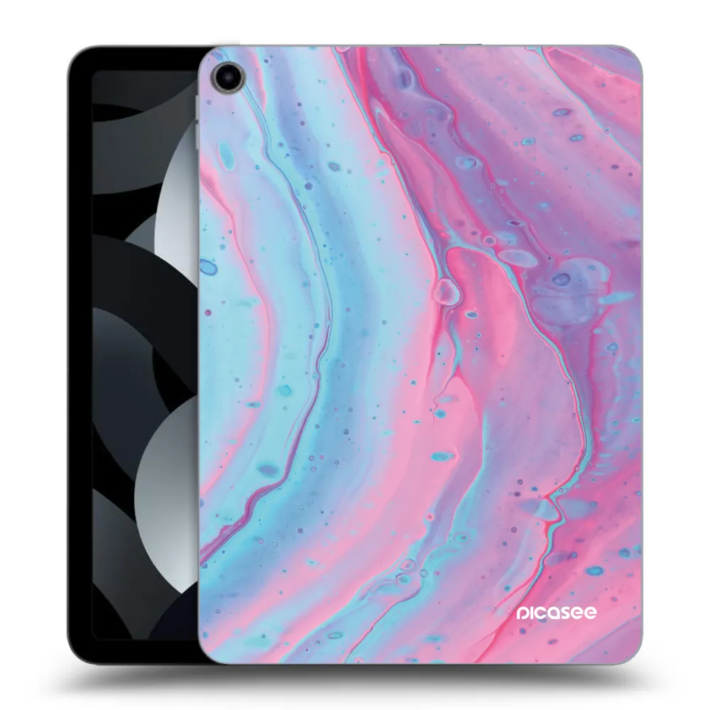 Picasee transparente Silikonhülle für Apple iPad Air 5 10.9" 2022 - Pink liquid