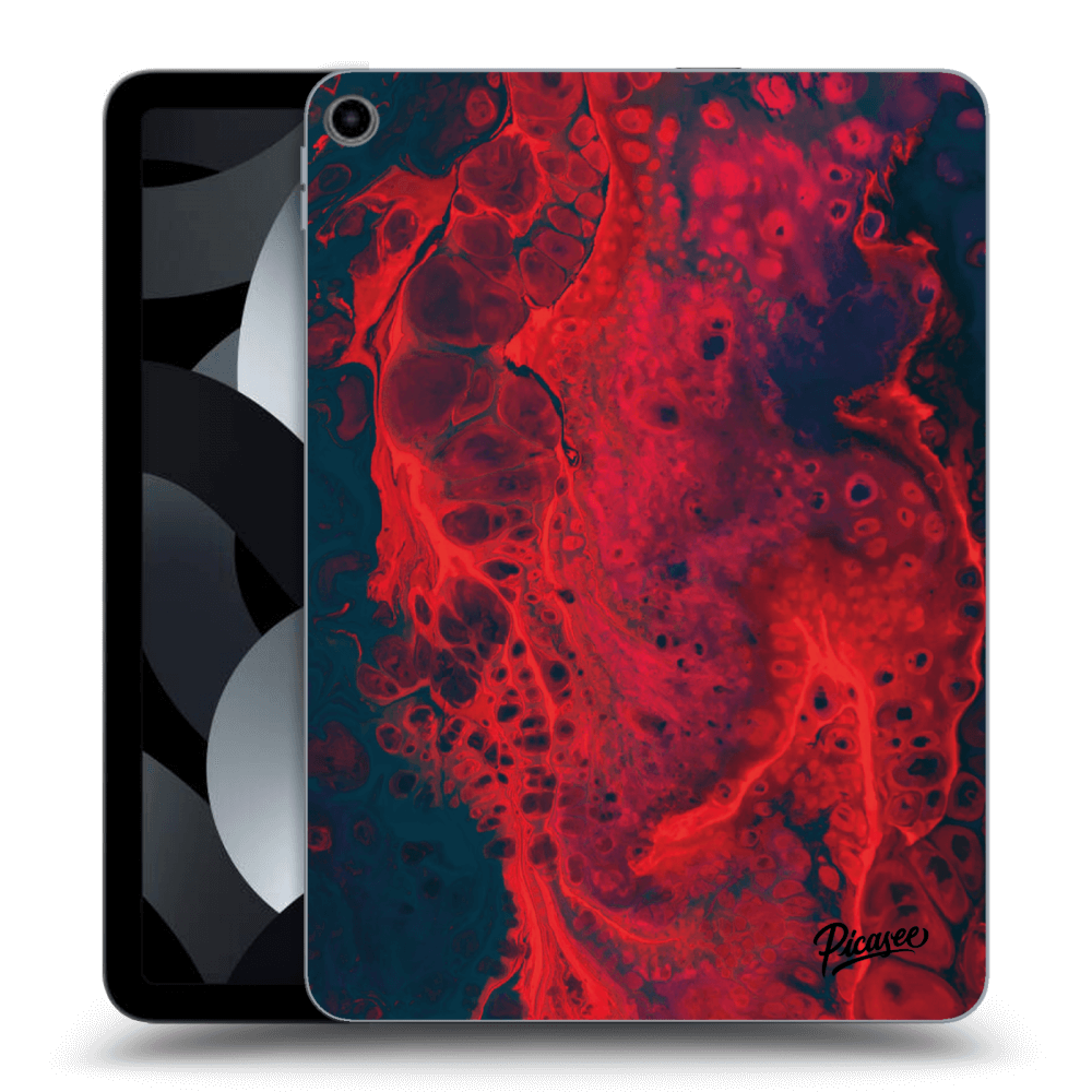 Picasee transparente Silikonhülle für Apple iPad Air 5 10.9" 2022 - Organic red
