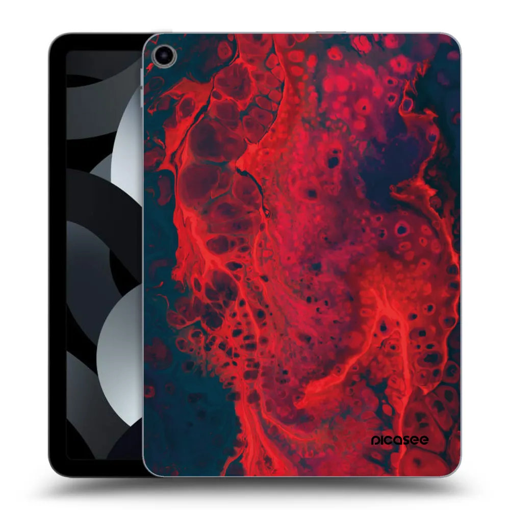 Picasee transparente Silikonhülle für Apple iPad Air 5 10.9" 2022 - Organic red
