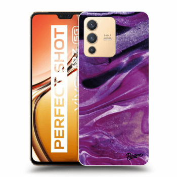 Hülle für Vivo V23 5G - Purple glitter