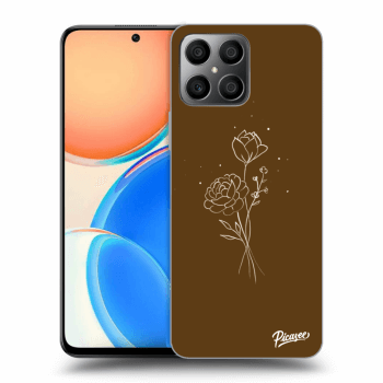 Hülle für Honor X8 4G - Brown flowers