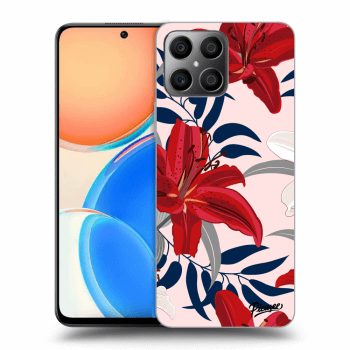 Hülle für Honor X8 4G - Red Lily