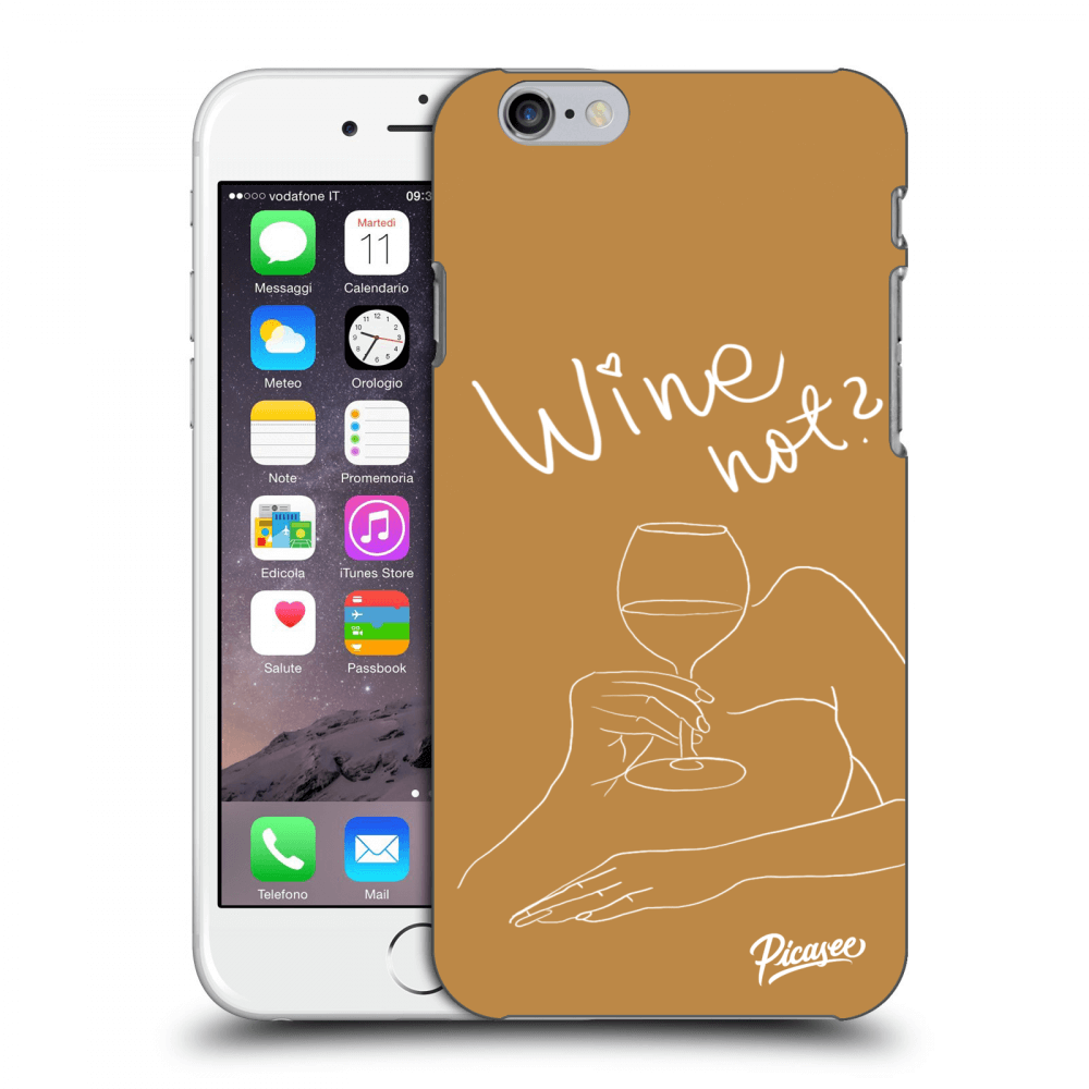 Picasee Apple iPhone 6/6S Hülle - Transparentes Silikon - Wine not