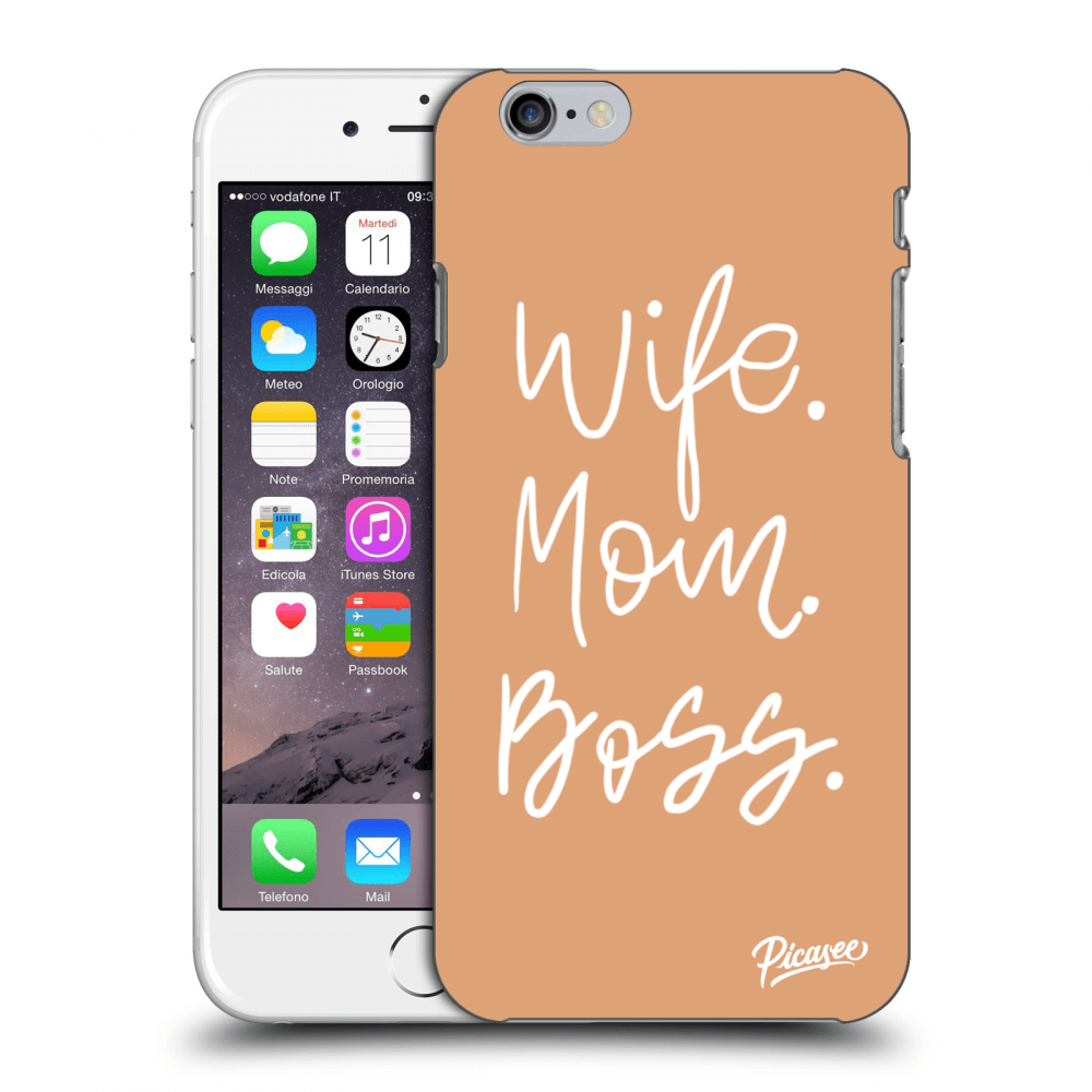 Picasee Apple iPhone 6/6S Hülle - Transparentes Silikon - Boss Mama