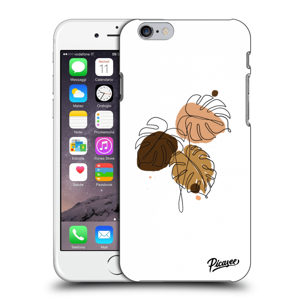 Picasee Apple iPhone 6/6S Hülle - Transparentes Silikon - Monstera