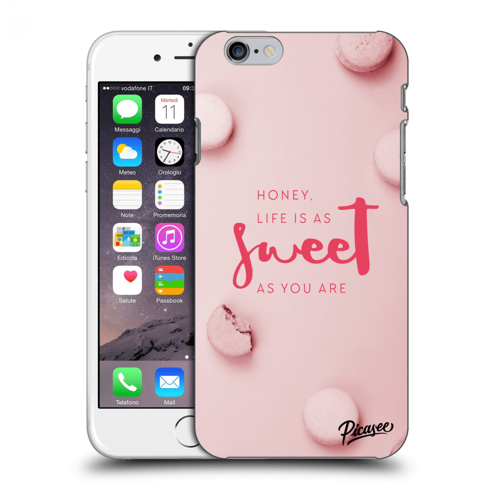 Picasee Apple iPhone 6/6S Hülle - Schwarzes Silikon - Life is as sweet as you are