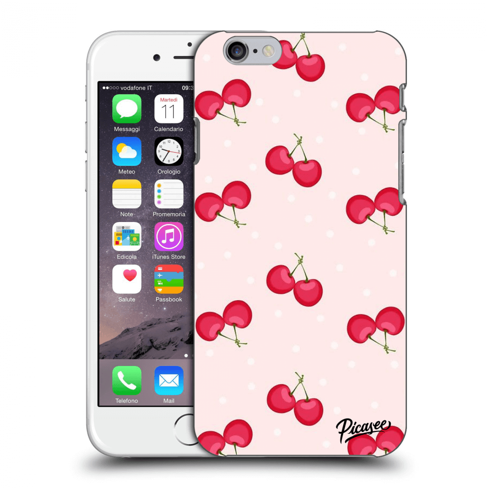 Picasee Apple iPhone 6/6S Hülle - Milchiges Silikon - Cherries
