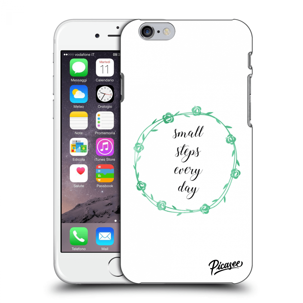 Picasee Apple iPhone 6/6S Hülle - Transparentes Silikon - Small steps every day