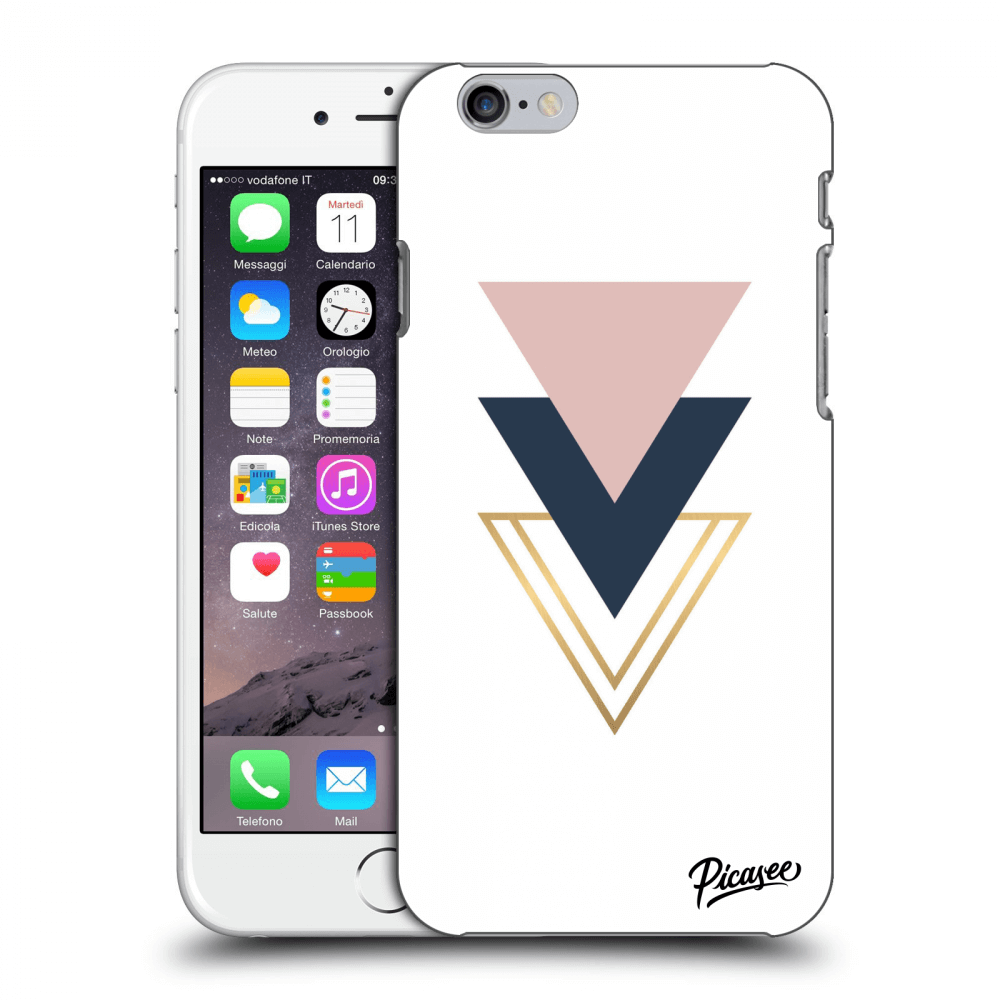 Picasee Apple iPhone 6/6S Hülle - Transparentes Silikon - Triangles