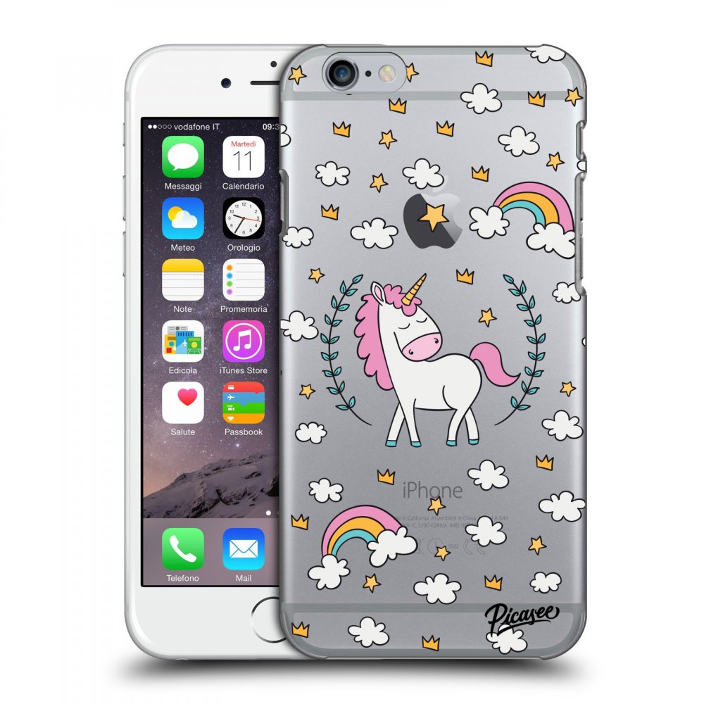 Picasee Apple iPhone 6/6S Hülle - Transparenter Kunststoff - Unicorn star heaven