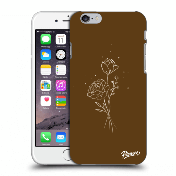 Hülle für Apple iPhone 6/6S - Brown flowers