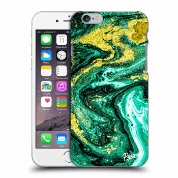 Picasee Apple iPhone 6/6S Hülle - Transparentes Silikon - Green Gold