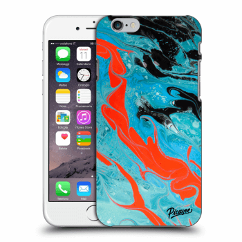 Picasee Apple iPhone 6/6S Hülle - Transparentes Silikon - Blue Magma