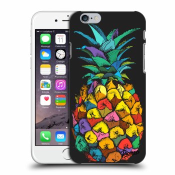 Picasee Apple iPhone 6/6S Hülle - Schwarzes Silikon - Pineapple