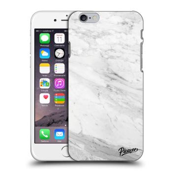 Picasee Apple iPhone 6/6S Hülle - Transparentes Silikon - White marble