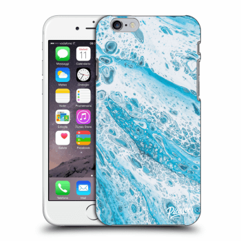 Picasee Apple iPhone 6/6S Hülle - Transparentes Silikon - Blue liquid