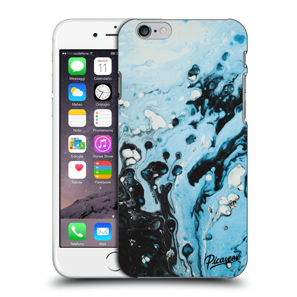 Picasee Apple iPhone 6/6S Hülle - Milchiges Silikon - Organic blue