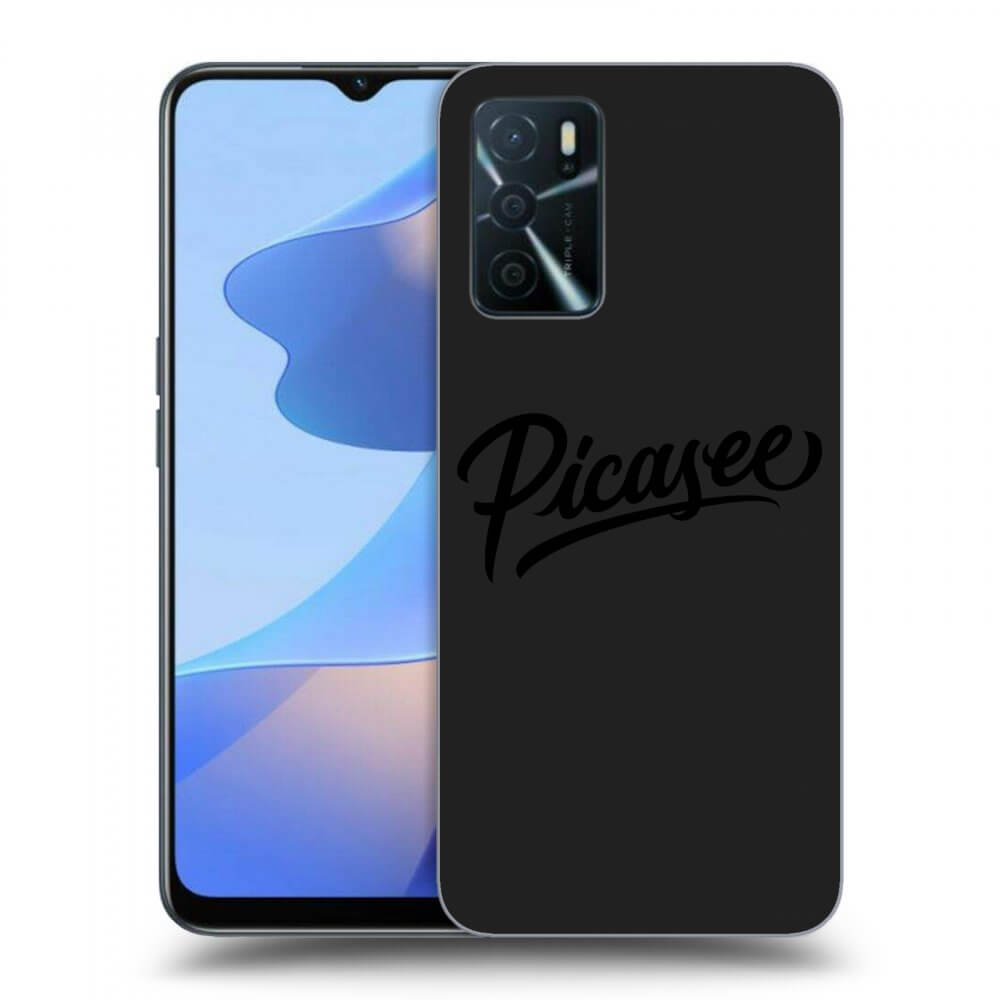 Picasee OPPO A16s Hülle - Schwarzes Silikon - Picasee - old logo - black