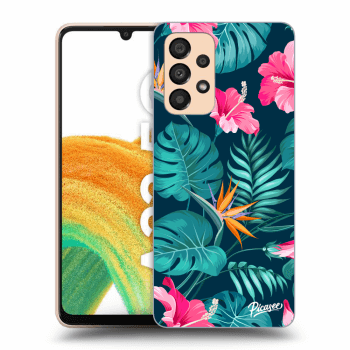 Hülle für Samsung Galaxy A33 5G A336 - Pink Monstera