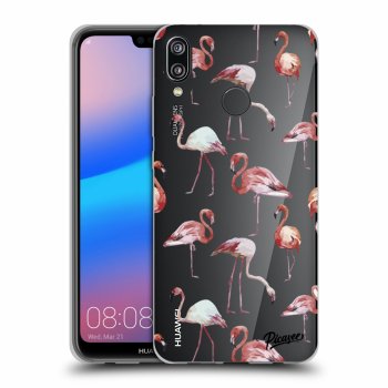 Picasee Huawei P20 Lite Hülle - Transparentes Silikon - Flamingos