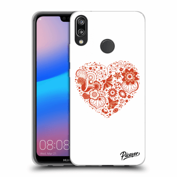 Picasee Huawei P20 Lite Hülle - Transparentes Silikon - Big heart