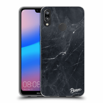 Picasee Huawei P20 Lite Hülle - Transparentes Silikon - Black marble