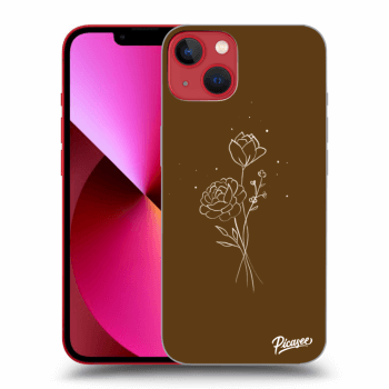 Hülle für Apple iPhone 14 Plus - Brown flowers