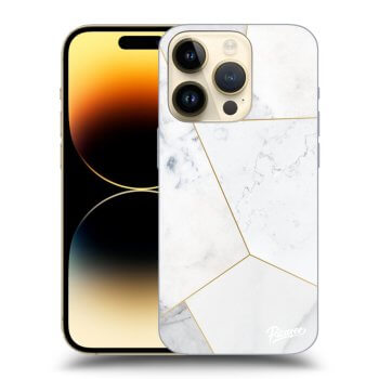 Hülle für Apple iPhone 14 Pro - White tile