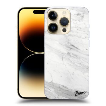 Hülle für Apple iPhone 14 Pro - White marble