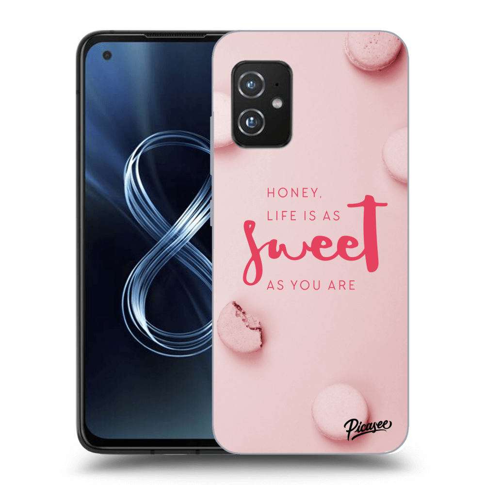Picasee Asus Zenfone 8 ZS590KS Hülle - Transparentes Silikon - Life is as sweet as you are