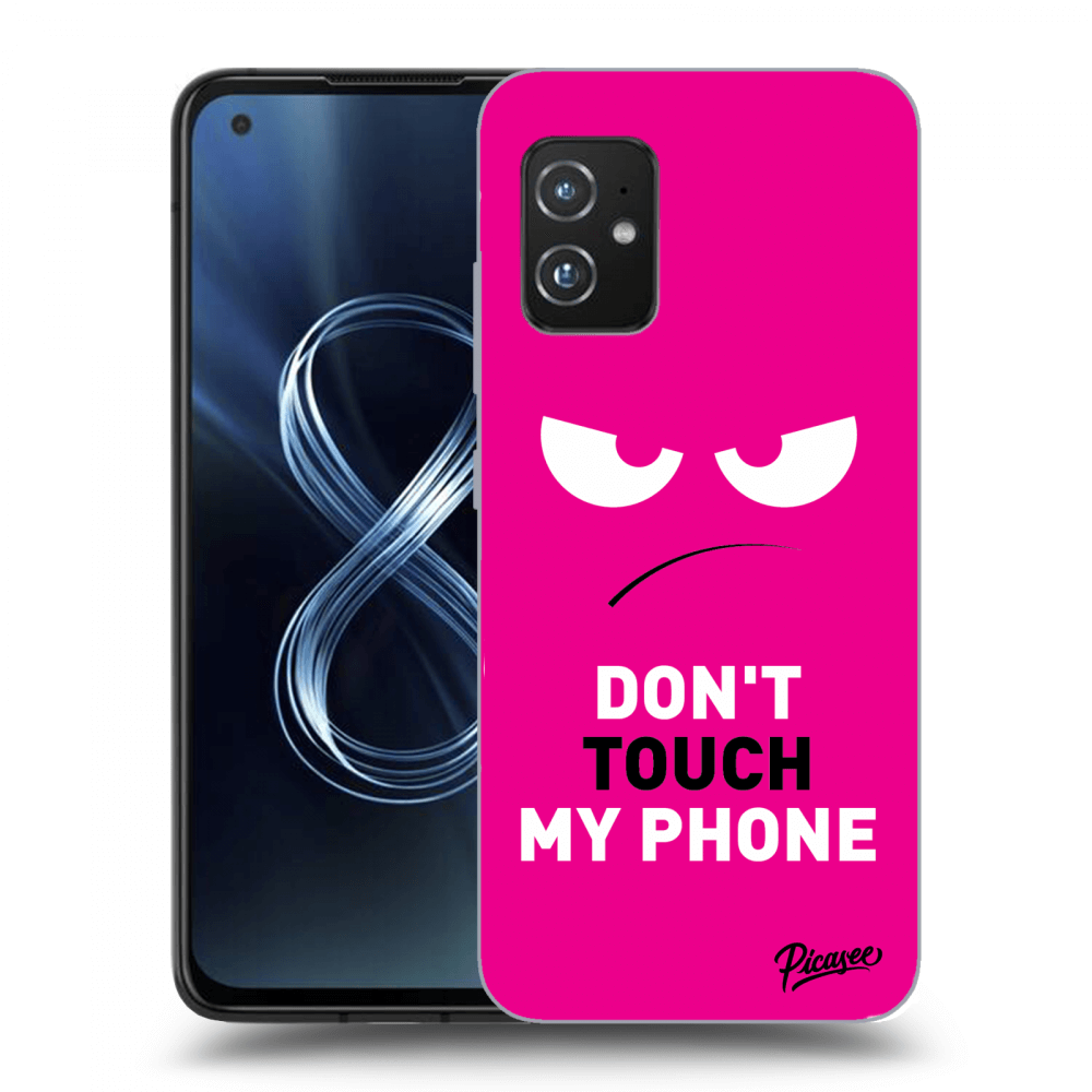 Picasee Asus Zenfone 8 ZS590KS Hülle - Transparentes Silikon - Angry Eyes - Pink