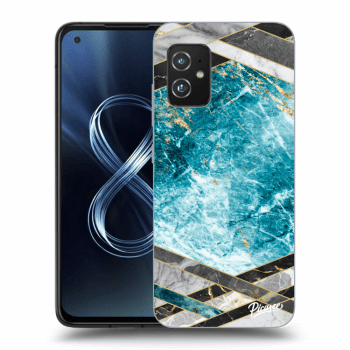 Hülle für Asus Zenfone 8 ZS590KS - Blue geometry