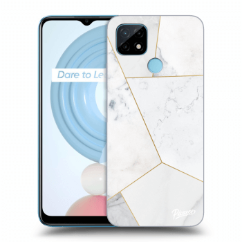 Hülle für Realme C21Y - White tile